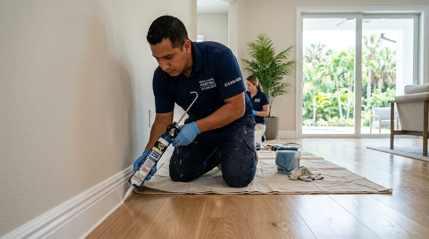 Stained Wood Trim To White Paint in Wesley Chapel, Florida
